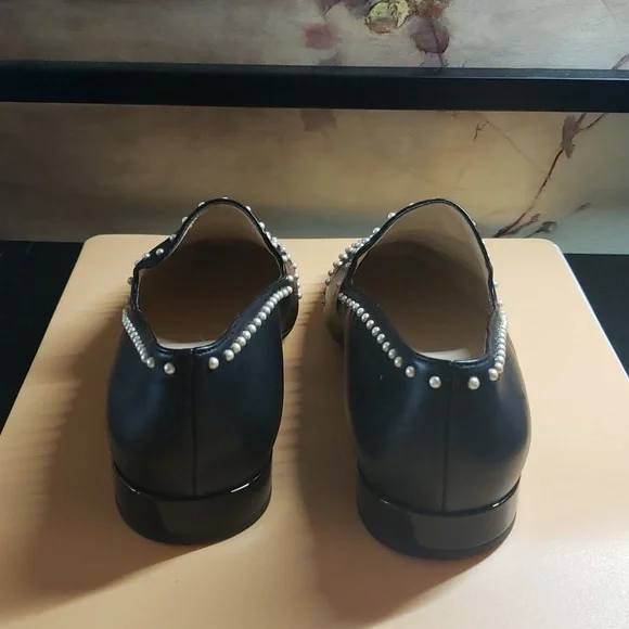 Jimmy Choo Black Studded Flats - Picture 6 of 9